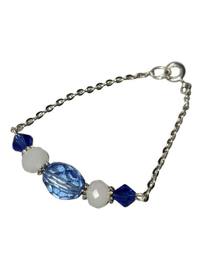 Delicate Crystal & Chain Bracelet, Assorted Colors