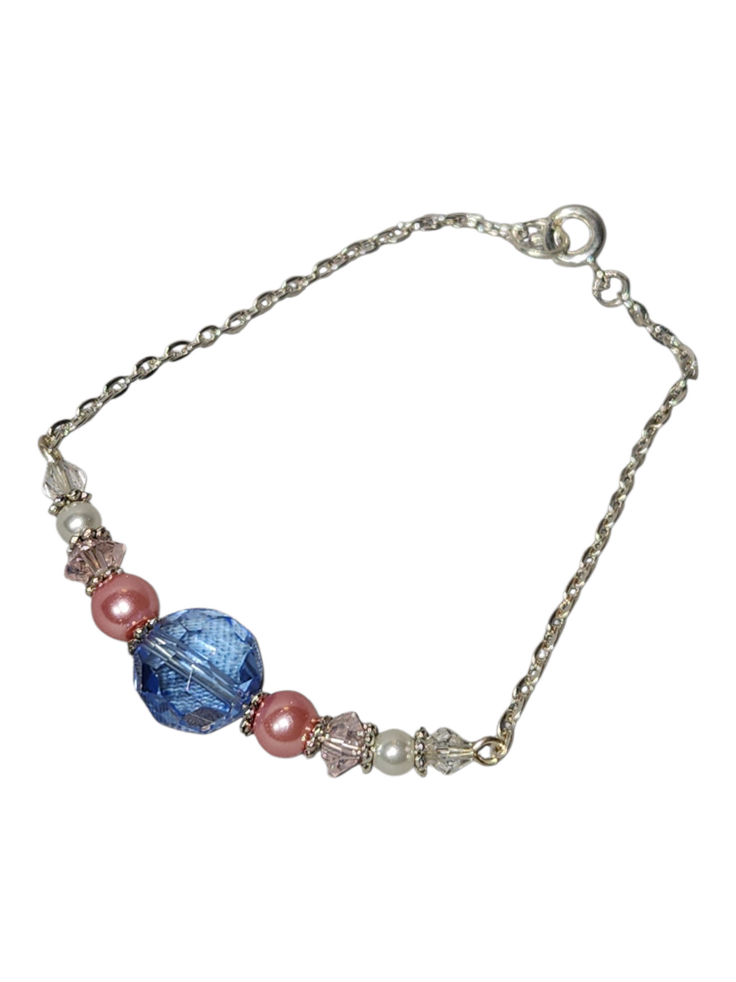 Delicate Crystal & Chain Bracelet, Assorted Colors