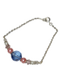 Delicate Crystal & Chain Bracelet, Assorted Colors
