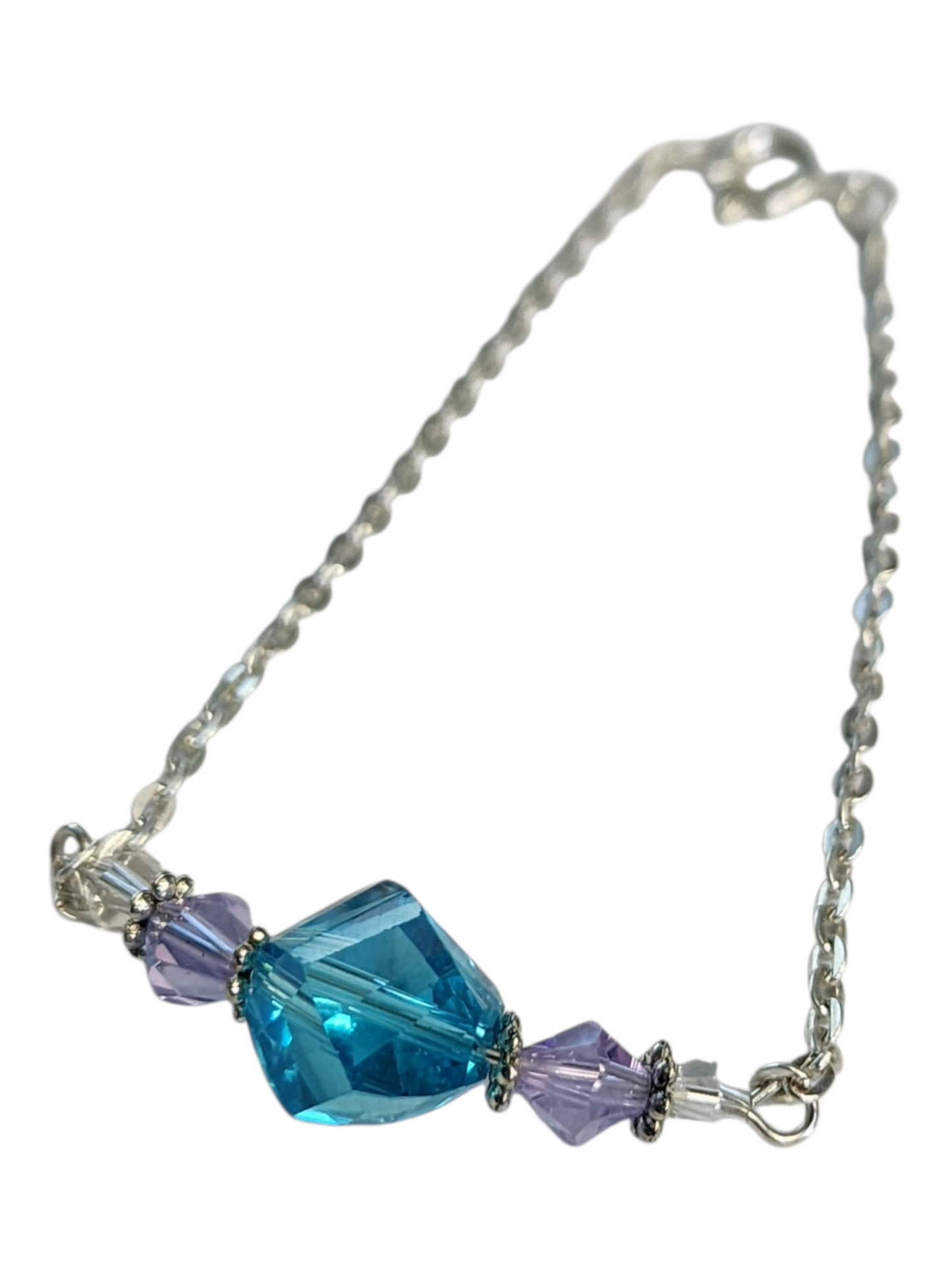 Delicate Crystal & Chain Bracelet, Assorted Colors