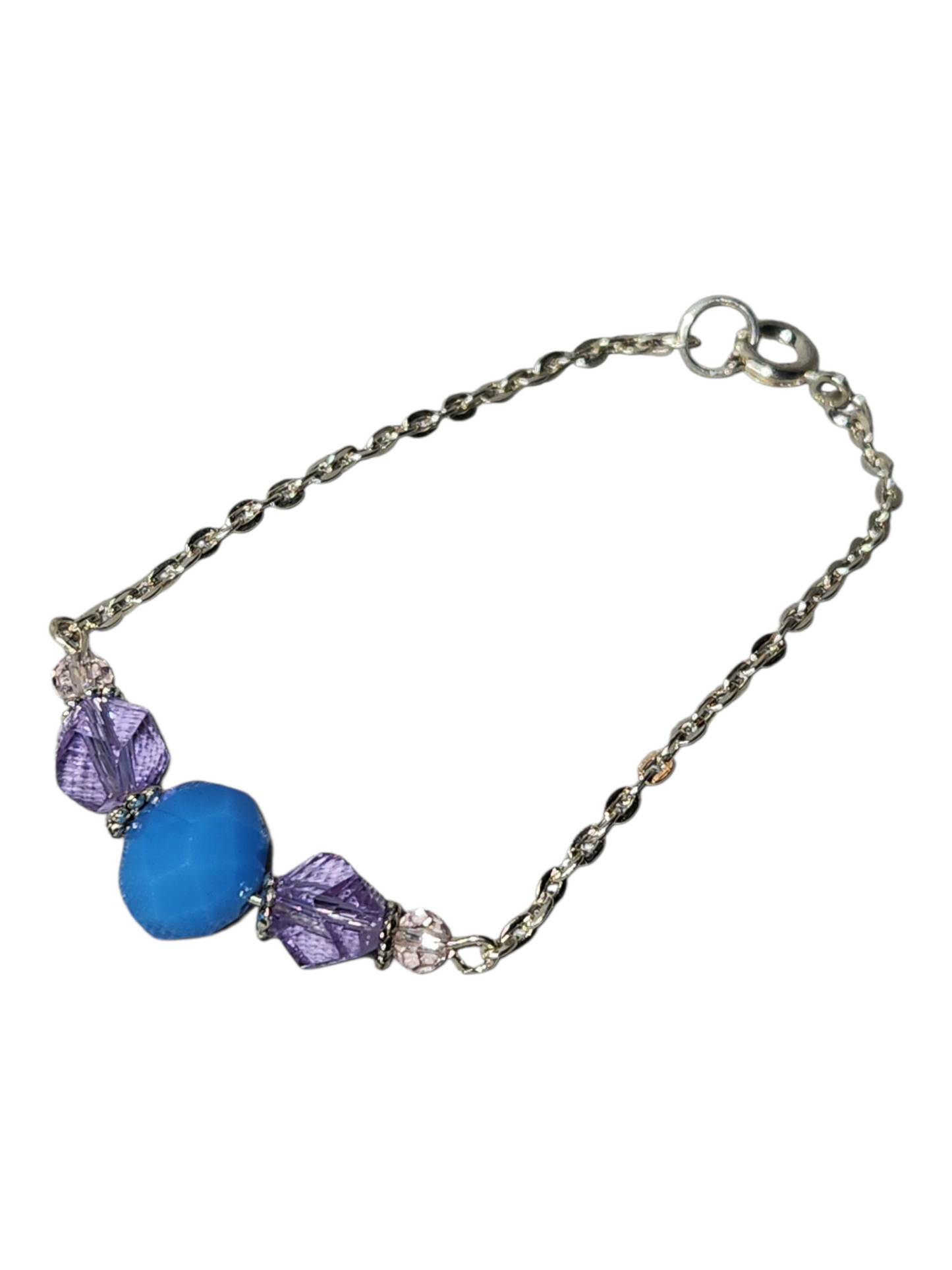Delicate Crystal & Chain Bracelet, Assorted Colors