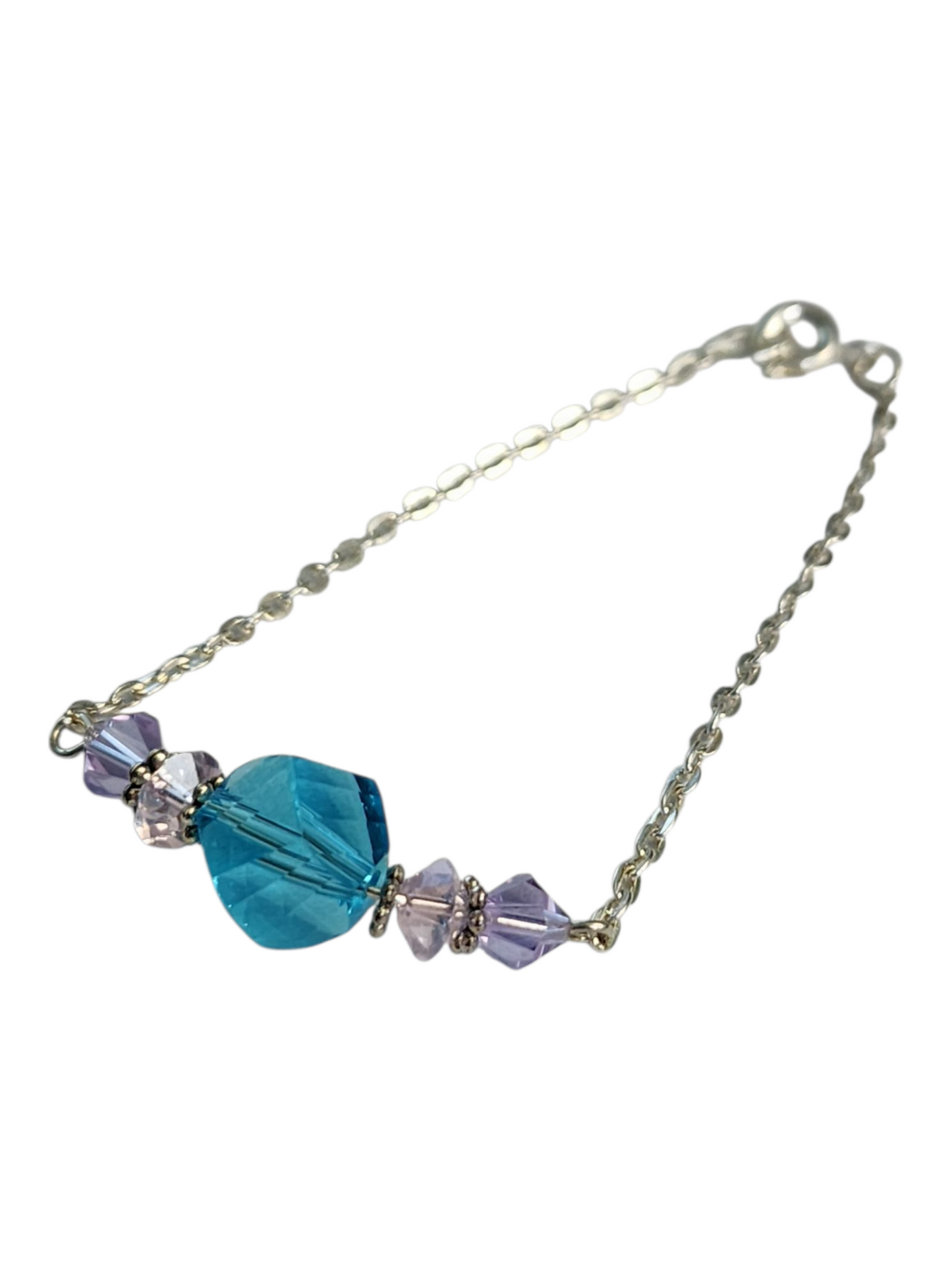 Delicate Crystal & Chain Bracelet, Assorted Colors