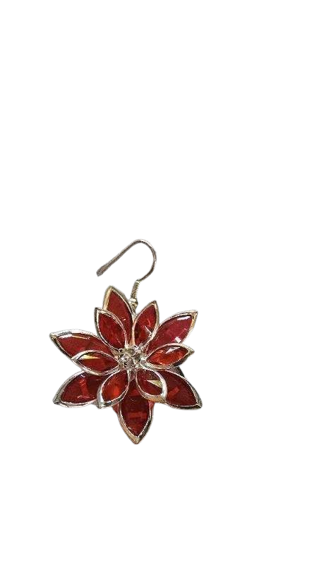 Crystal Flower Jewelry Set – Pendant & Matching Earrings