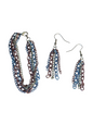 Handcrafted Jewelry Set – Multicolor Chain Drop Design