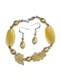 Handcrafted Jewelry Set – Bracelets & Earrings, Pearls and Crystal Accents