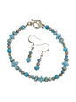 Handcrafted Jewelry Set – Bracelets & Earrings, Pearls and Crystal Accents