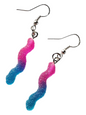 Funky Acrylic Earrings, Gummi Worms