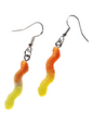 Funky Acrylic Earrings, Gummi Worms