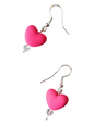 Beaded Earrings - Crystal Heart