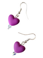 Beaded Earrings - Crystal Heart