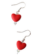 Beaded Earrings - Crystal Heart