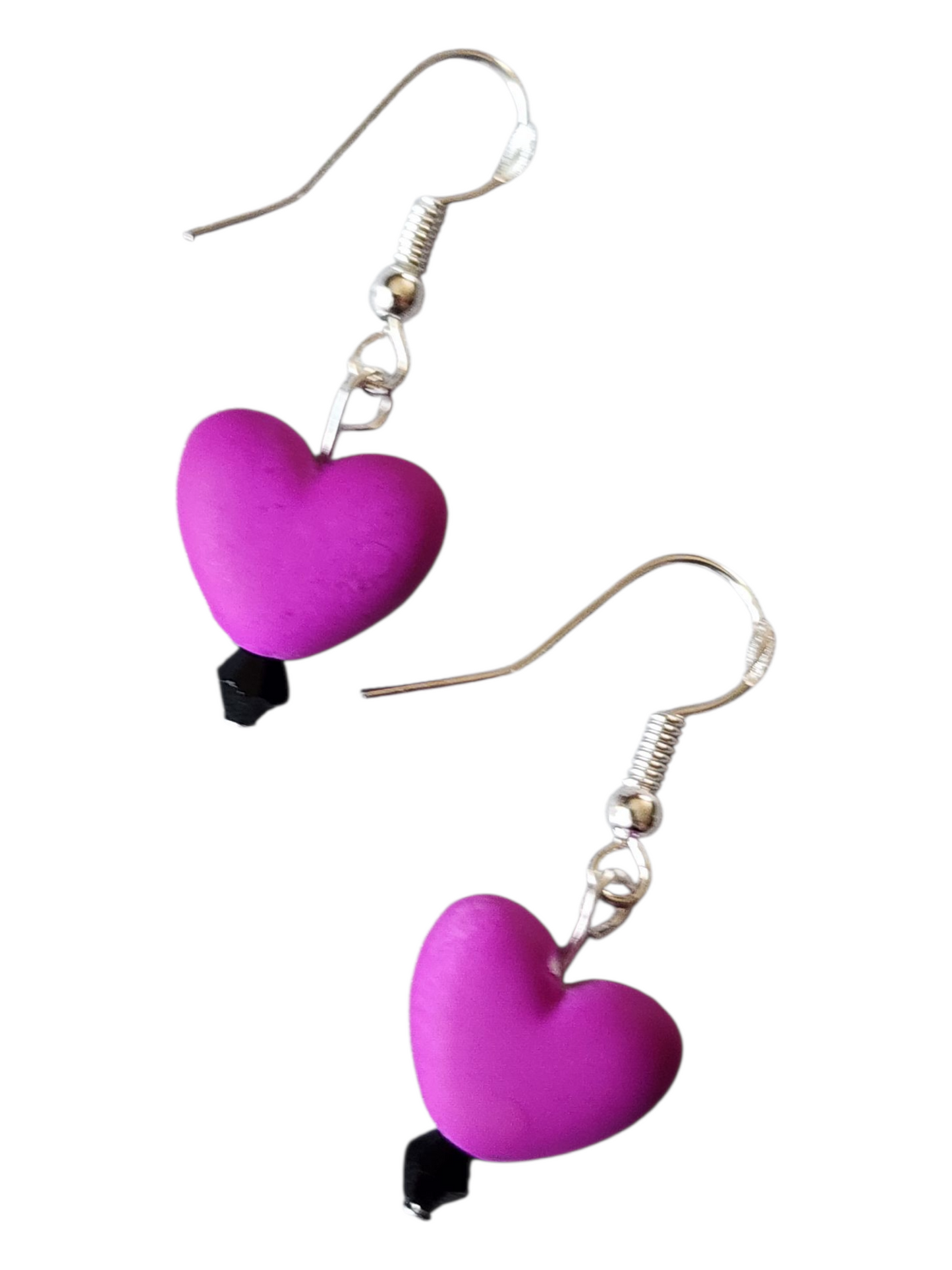 Beaded Earrings - Crystal Heart