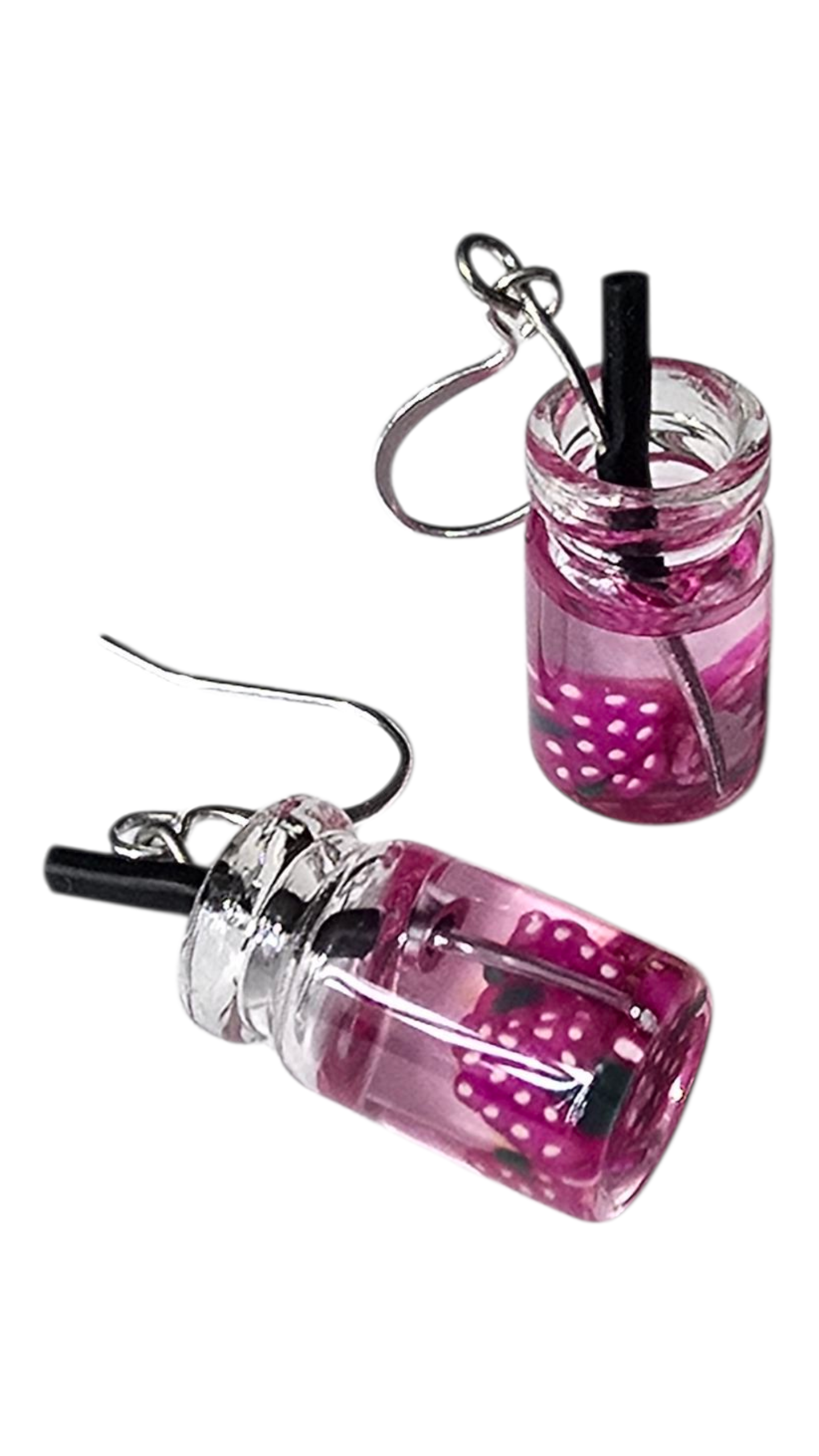Funky Acrylic Earrings, Fruit Glasses
