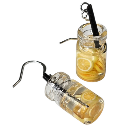 Funky Acrylic Earrings, Fruit Glasses