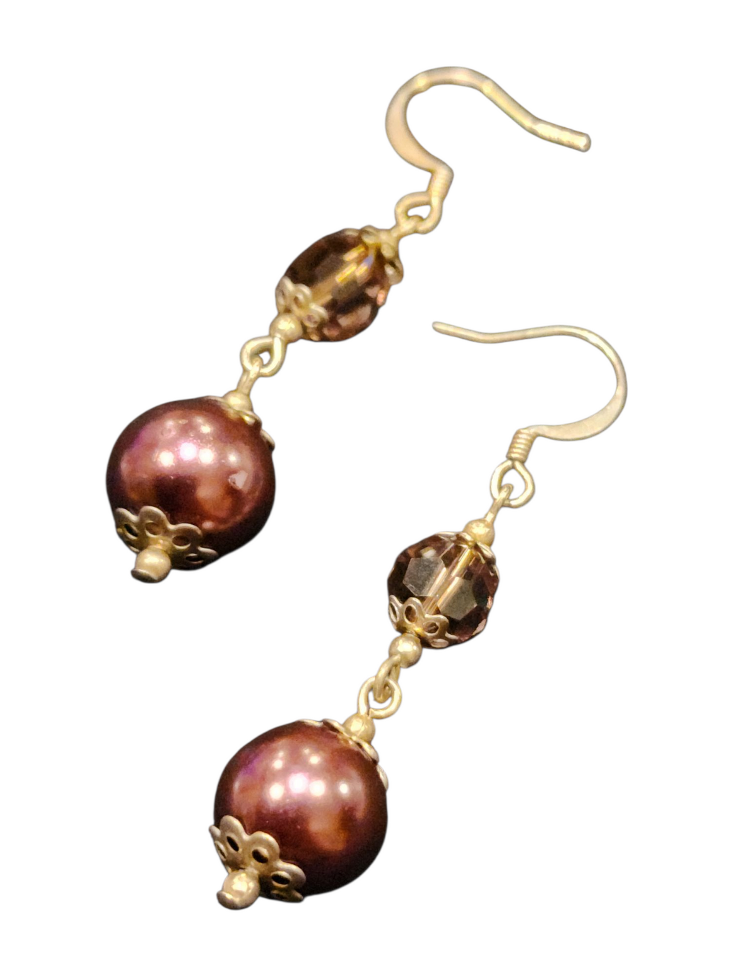 Handmade Earrings, Glass & Crystal Dangles - Assorted Colors