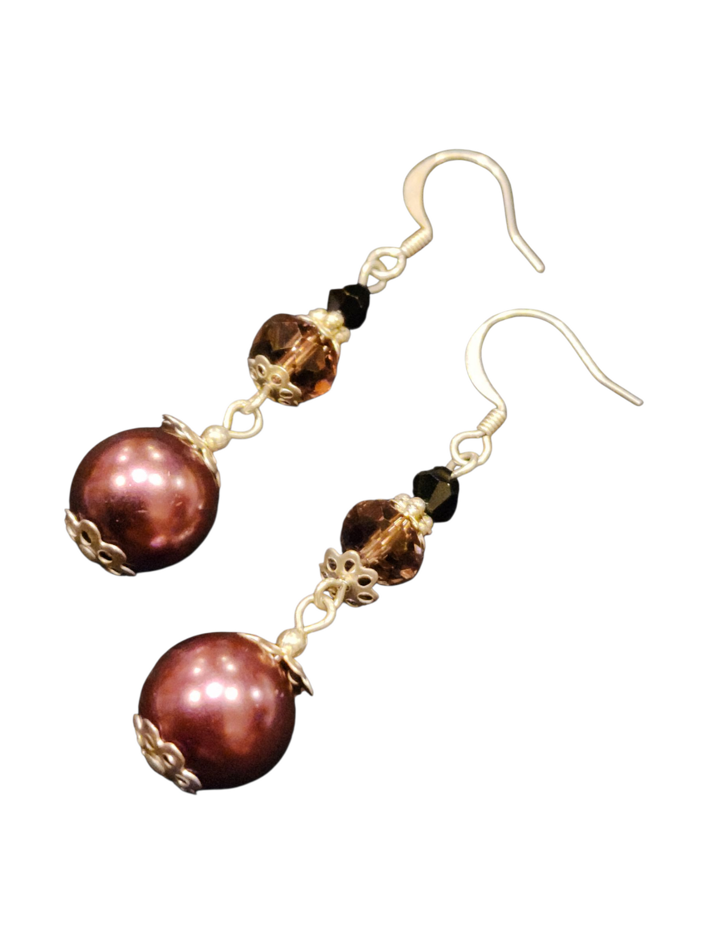 Handmade Earrings, Glass & Crystal Dangles - Assorted Colors