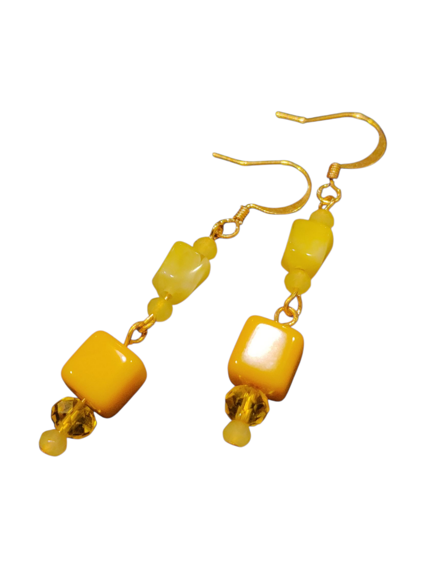 Handmade Earrings, Glass & Crystal Dangles - Assorted Colors