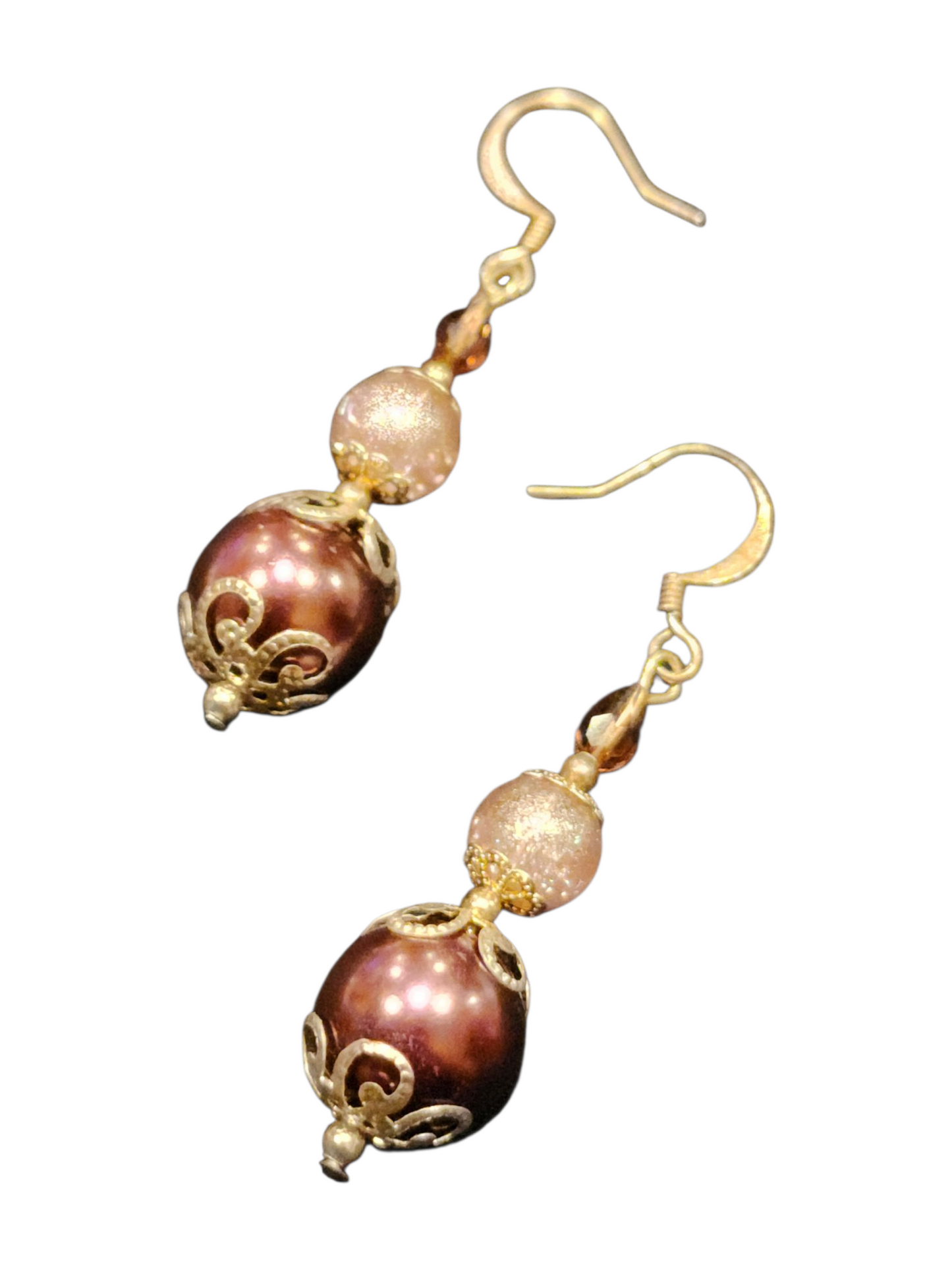 Handmade Earrings, Glass & Crystal Dangles - Assorted Colors