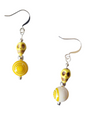 Beaded Earring - Skulls and Crystal, Assorted Colors
