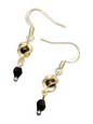 Handmade Glass & Crystal Earrings, Simple Assorted Colors - Blacks & Greys