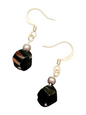 Handmade Glass & Crystal Earrings, Simple Assorted Colors - Blacks & Greys