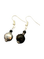 Handmade Glass & Crystal Earrings, Simple Assorted Colors - Blacks & Greys