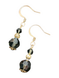 Handmade Glass & Crystal Earrings, Simple Assorted Colors - Blacks & Greys