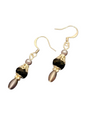 Handmade Glass & Crystal Earrings, Simple Assorted Colors - Blacks & Greys