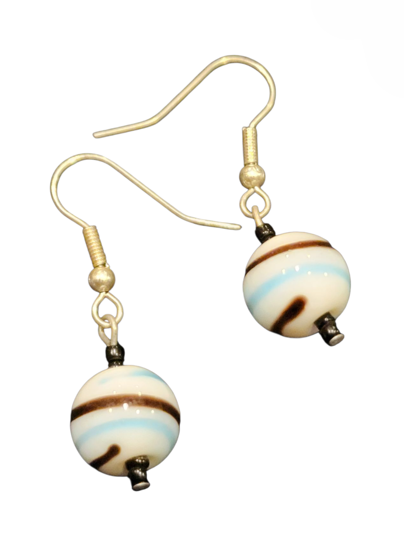 Handmade Glass & Crystal Earrings, Simple Assorted Colors - Blacks & Greys