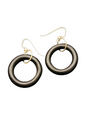 Handmade Glass & Crystal Earrings, Simple Assorted Colors - Blacks & Greys