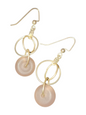 Handmade Glass & Crystal Earrings, Simple Assorted Colors - Pinks
