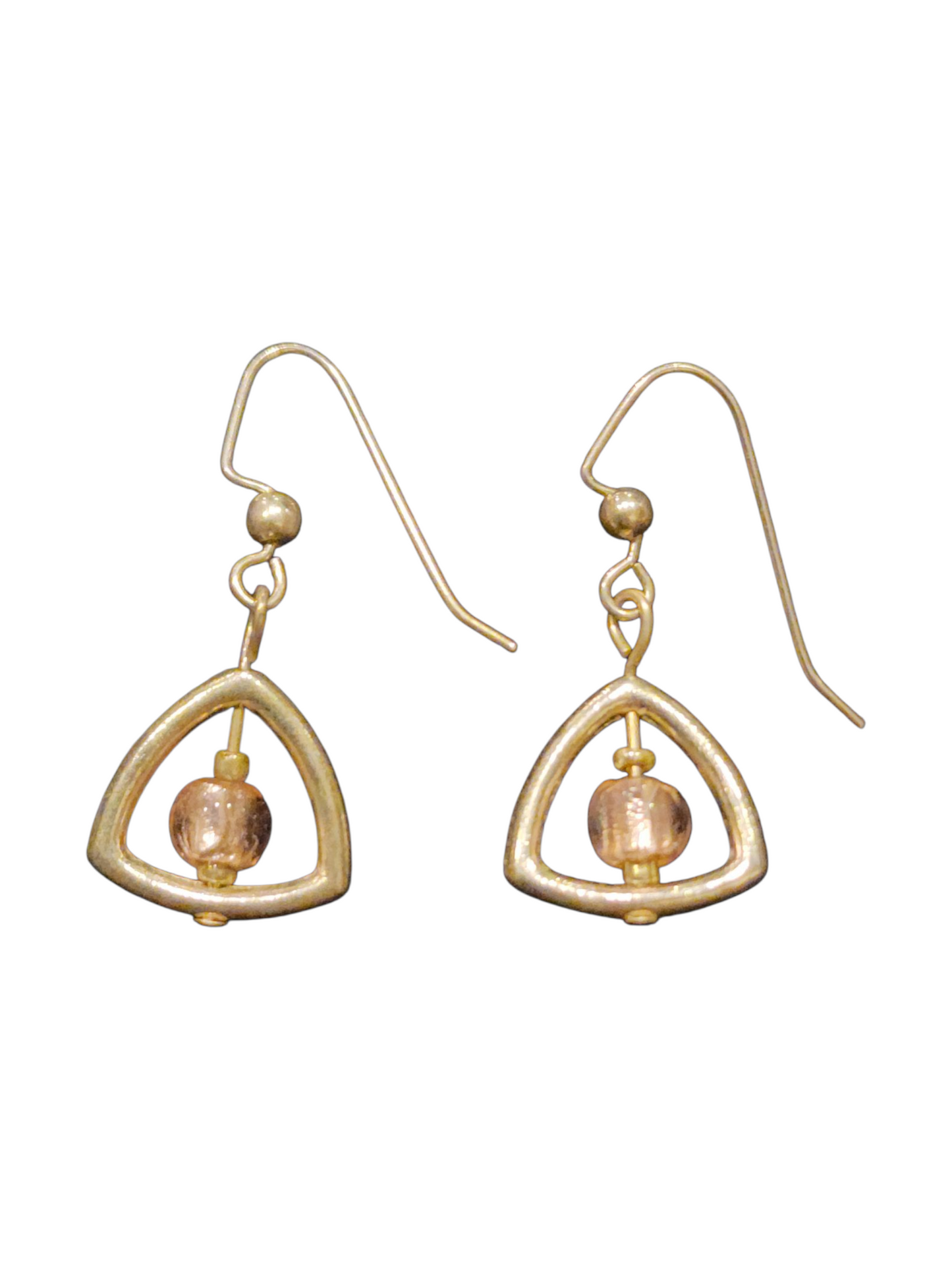 Handmade Glass & Crystal Earrings, Simple Assorted Colors - Pinks