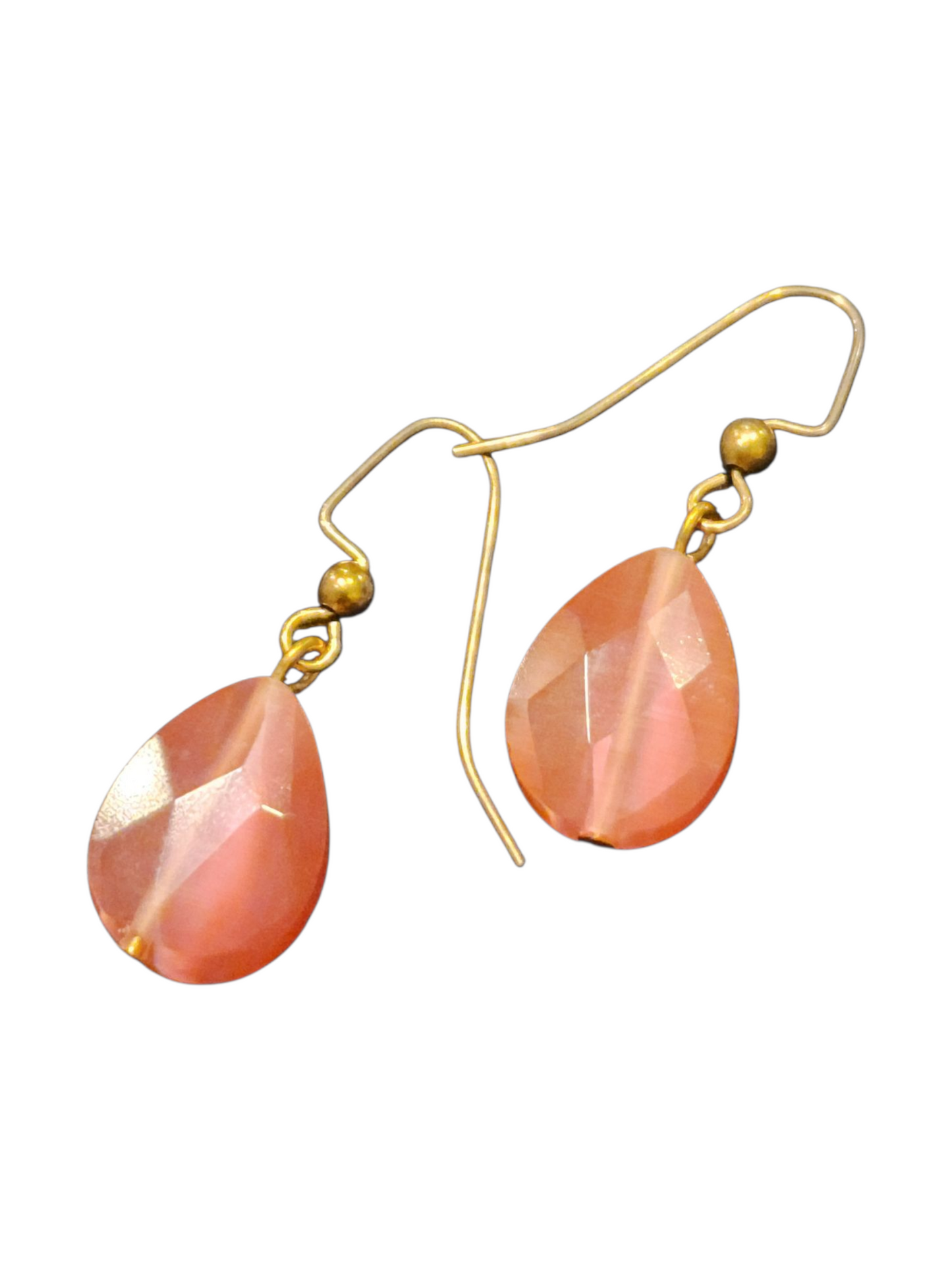 Handmade Glass & Crystal Earrings, Simple Assorted Colors - Pinks