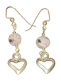 Handmade Glass & Crystal Earrings, Simple Assorted Colors - Pinks