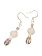Handmade Glass & Crystal Earrings, Simple Assorted Colors - Pinks
