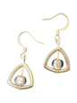 Handmade Glass & Crystal Earrings, Simple Assorted Colors - Purples