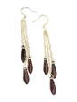 Handmade Glass & Crystal Earrings, Simple Assorted Colors - Purples