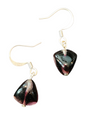 Handmade Glass & Crystal Earrings, Simple Assorted Colors - Purples