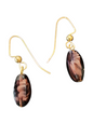 Handmade Glass & Crystal Earrings, Simple Assorted Colors - Purples