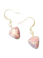 Handmade Glass & Crystal Earrings, Simple Assorted Colors - Purples