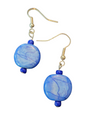 Handmade Glass & Crystal Earrings, Simple Assorted Colors - Blues