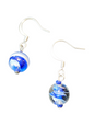 Handmade Glass & Crystal Earrings, Simple Assorted Colors - Blues