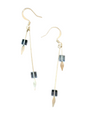 Handmade Glass & Crystal Earrings, Simple Assorted Colors - Blues