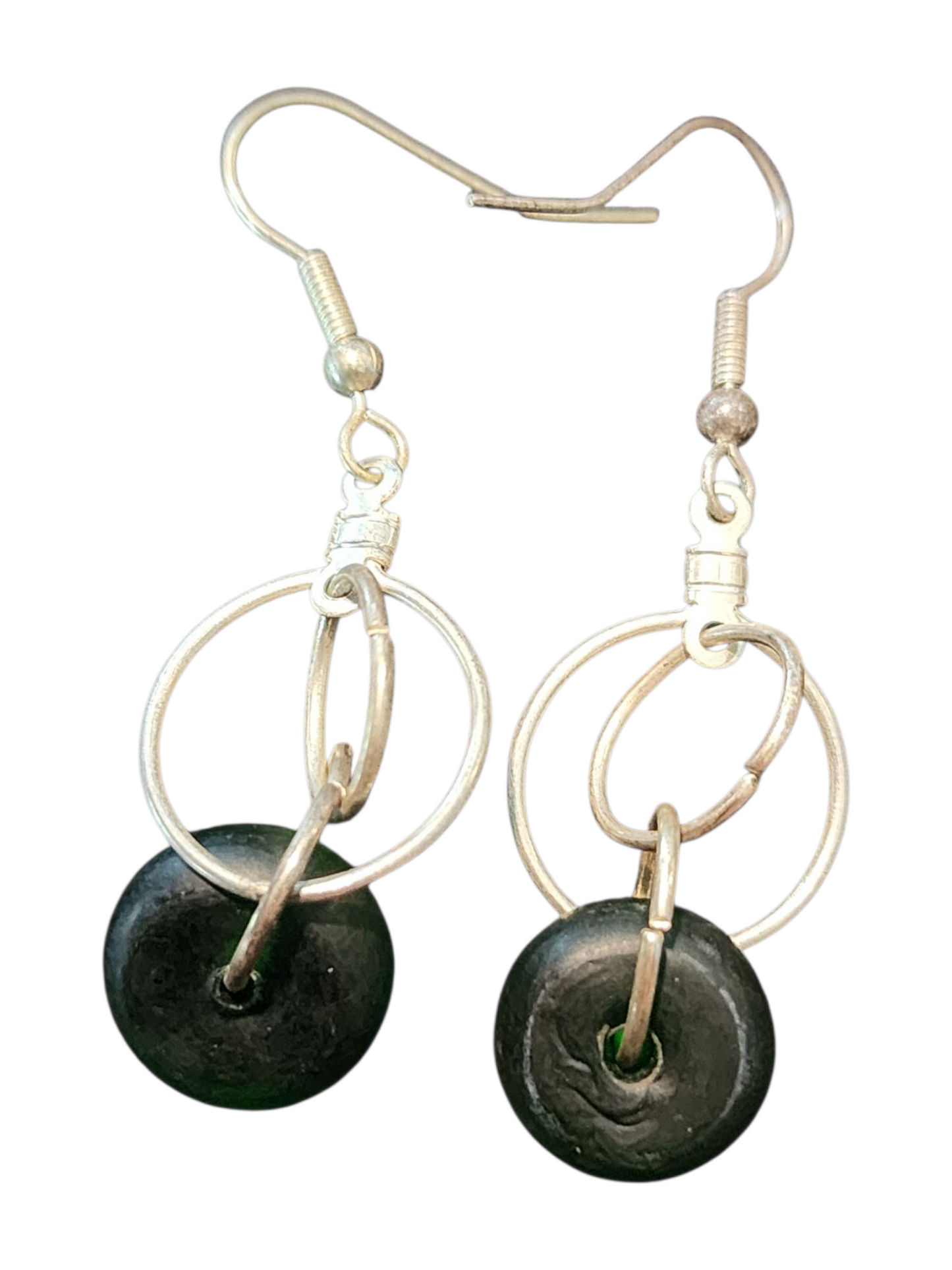 Elegant Beaded Earrings – Handmade Green Collection