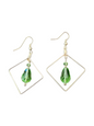 Elegant Beaded Earrings – Handmade Green Collection