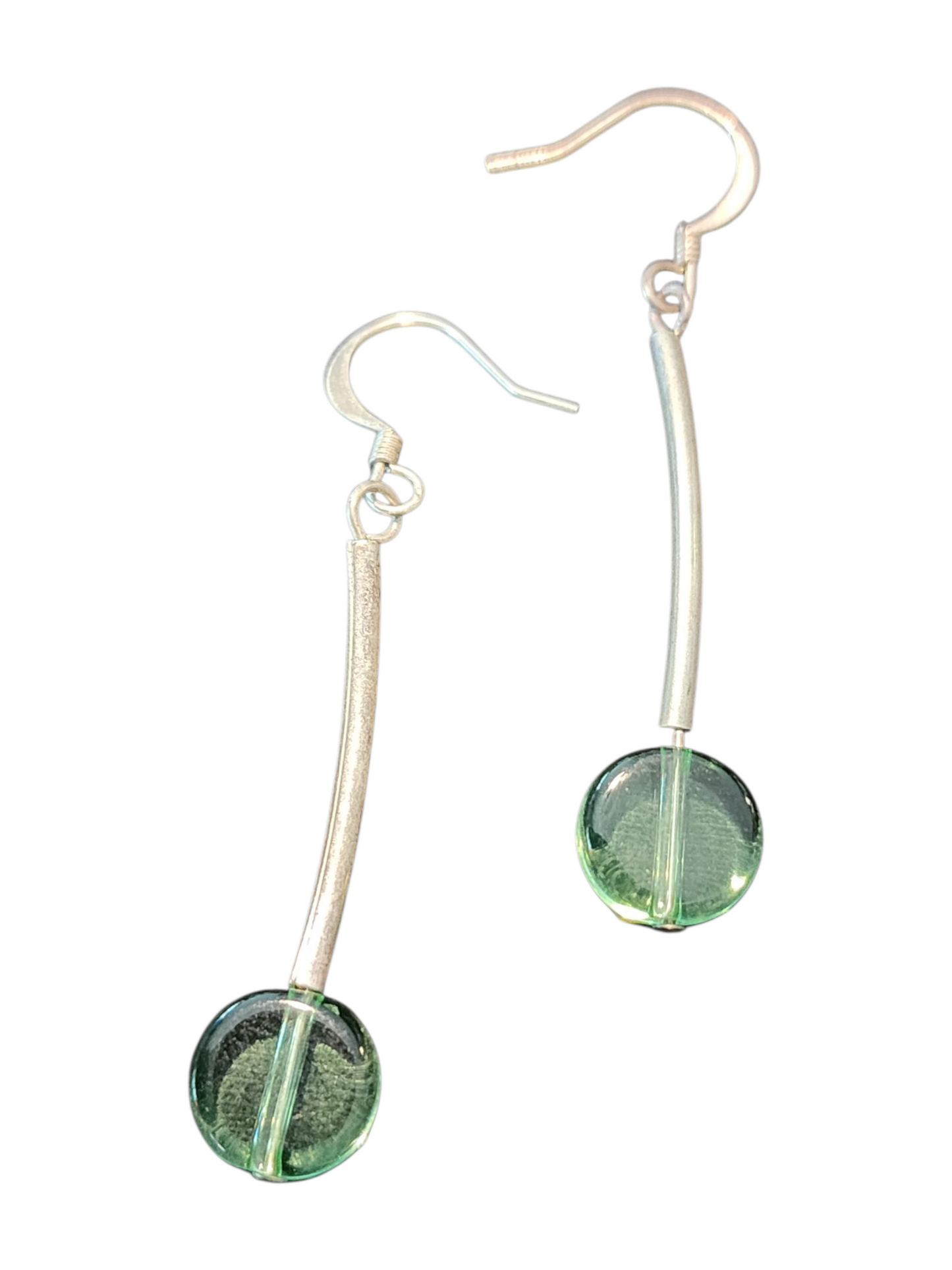 Elegant Beaded Earrings – Handmade Green Collection