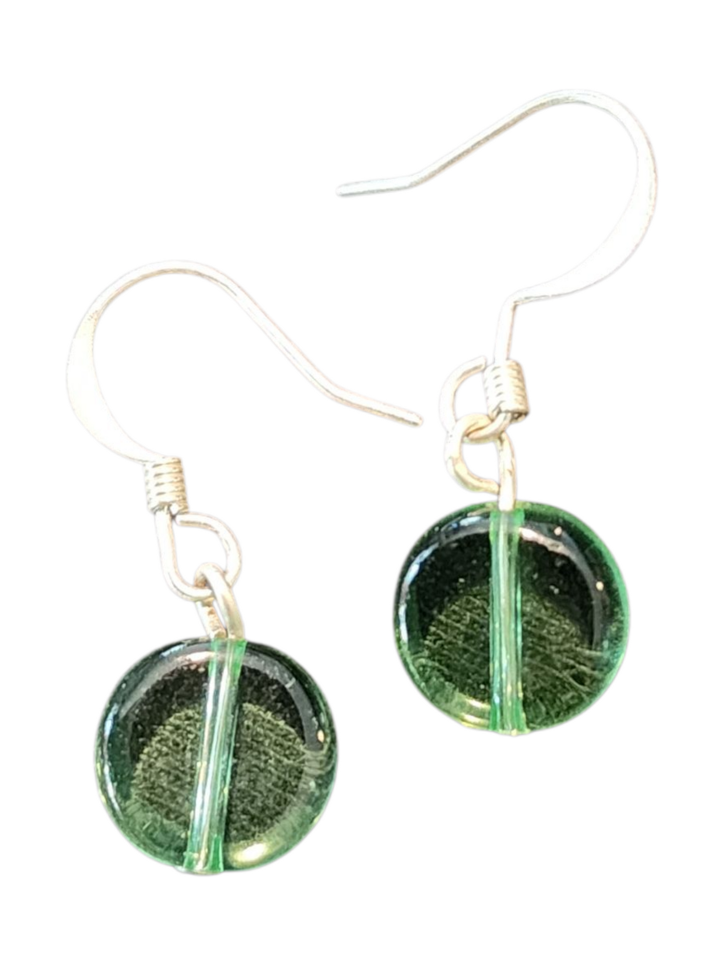 Elegant Beaded Earrings – Handmade Green Collection