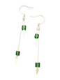 Elegant Beaded Earrings – Handmade Green Collection