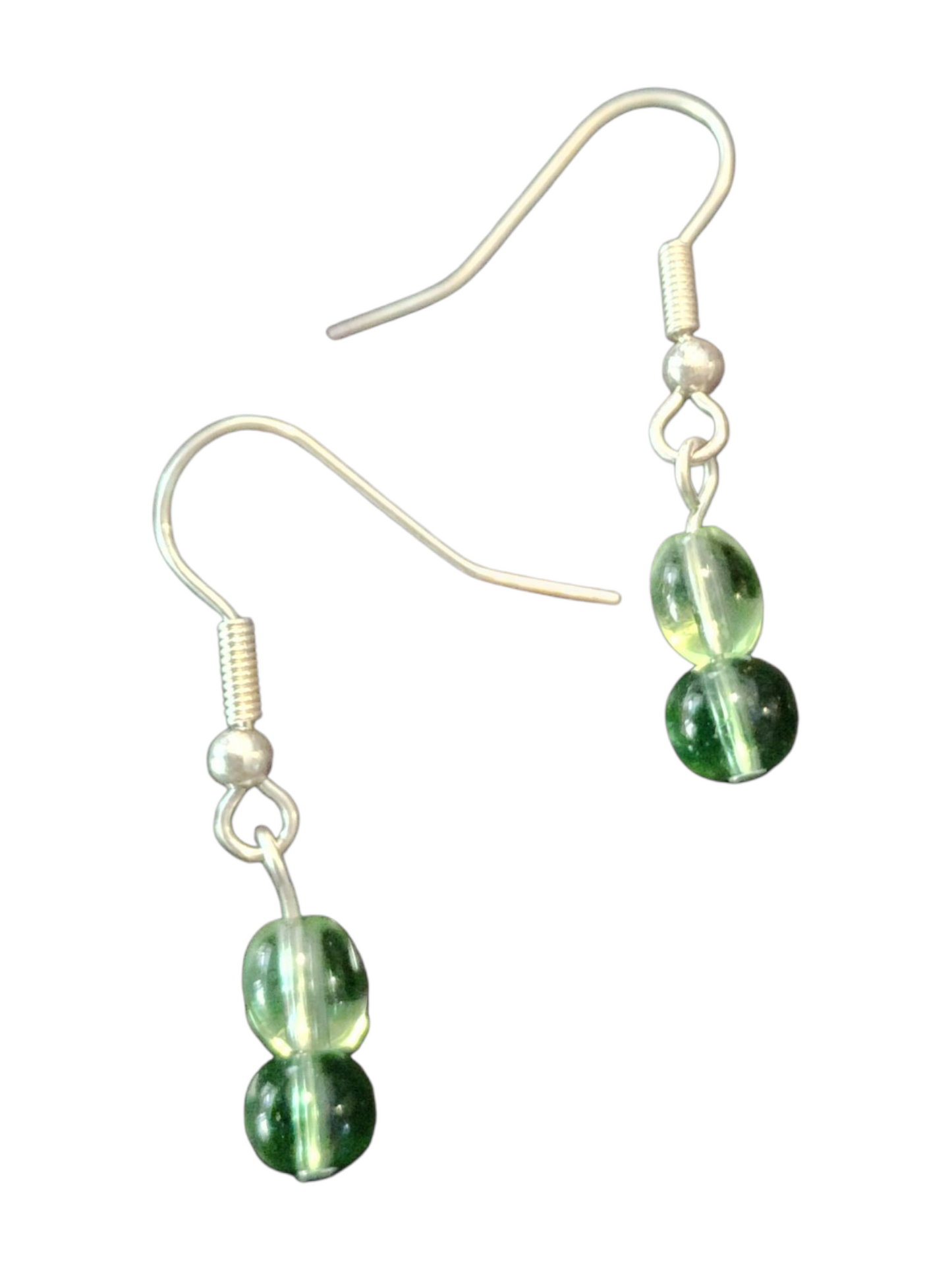 Elegant Beaded Earrings – Handmade Green Collection