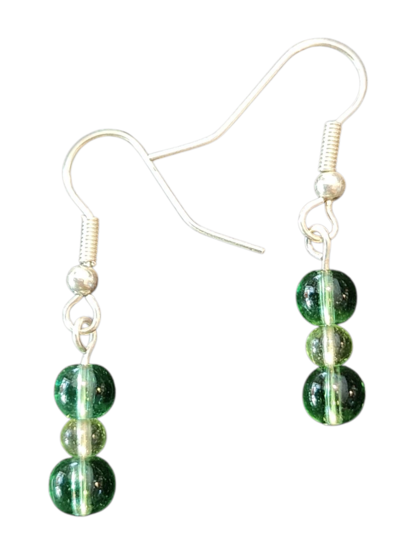 Elegant Beaded Earrings – Handmade Green Collection